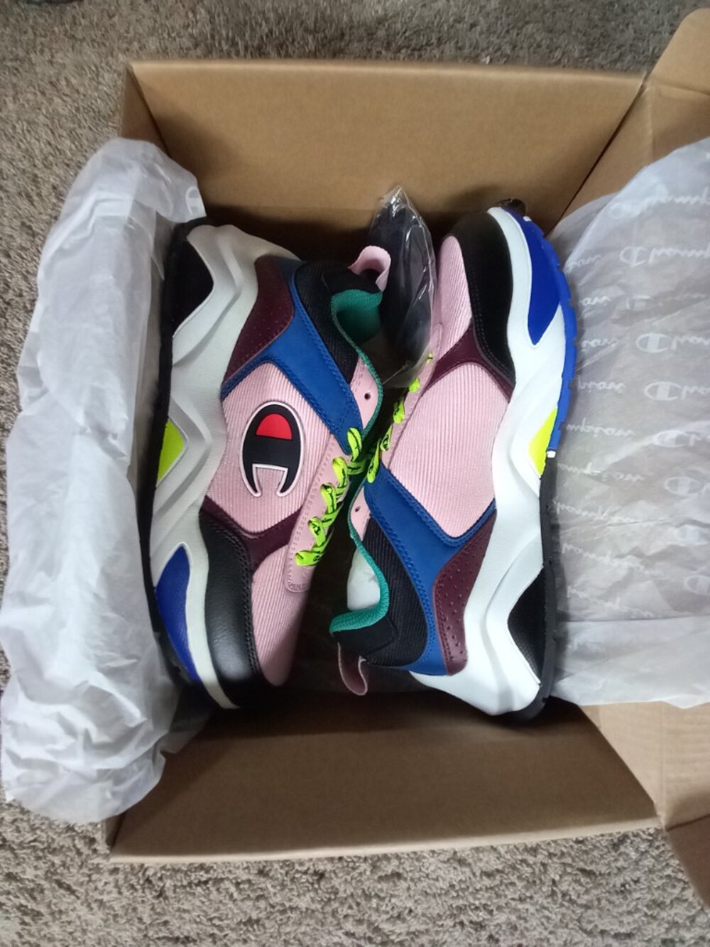 New Champion 93 Eighteen Casual Shoes (K5 - W7, Pink Multi)